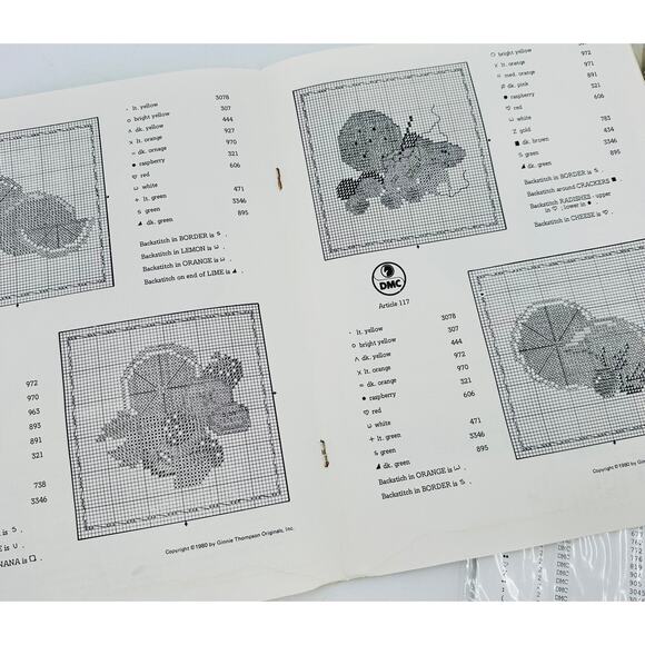 Wine Cheese Board Happy Hour Cocktails Martini Cross Stitch Chart Pattern Lot - Picture 8 of 8